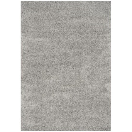 Safavieh Laguna Shag Power Loomed Square Rug- Silver- 6 ft. 7 in. x 6 ft. 7 in. SGL303S-7SQ